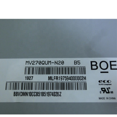 BOE TFT LCD স্ক্রিন MV270QUM-N20 27.0 ইঞ্চি RGB 3840X 2160 UHD 163PPI