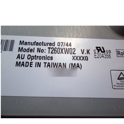 AUO-এর জন্য T260XW02 VK 41 পিন 26 ইঞ্চি LCD স্ক্রীন 1366*768