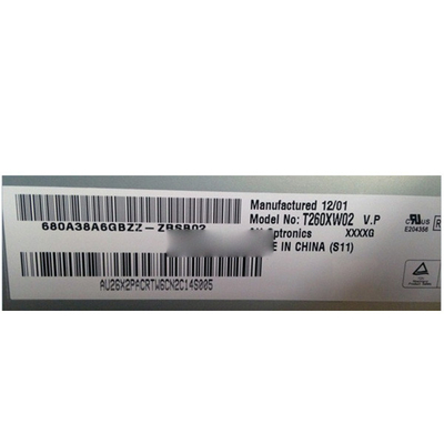 AUO এর জন্য T260XW02 VP 30 পিন 26 ইঞ্চি LCD স্ক্রীন 1366*768