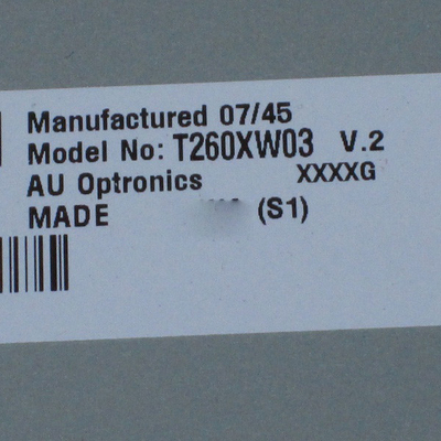 AUO এর জন্য T260XW03 V2 30 পিন 26 ইঞ্চি LCD স্ক্রীন 1366*768