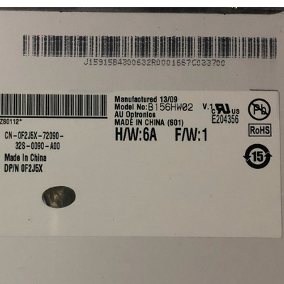 AUO উল্লম্ব স্ট্রাইপ 15.6 ইঞ্চি LCD প্যান B156HW02 V1 1920*1080 141 PPI
