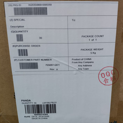 15.6 ইঞ্চি FHD EDP IPS LM156LF6L01 নতুন মডেল পান্ডা ব্র্যান্ড অরিজিনাল এ গ্রেড