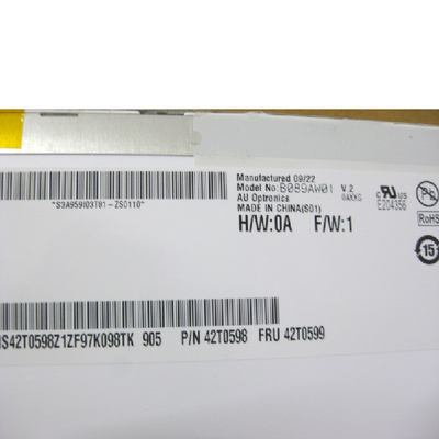 8.9 ইঞ্চি 1024*600 133 PPI B089AW01 V2 LCD ডিসপ্লে TFT মডিউল