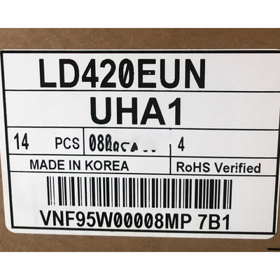 ডিজিটাল সাইনেজ ভিডিও ওয়ালের জন্য 42.0 ইঞ্চি LCD স্ক্রীন ডিসপ্লে প্যানেল LD420EUN-UHA1