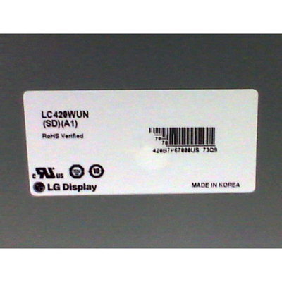 LC420WUN-SDA1 42 ইঞ্চি LCD ভিডিও ওয়াল সাধারণত কালো ট্রান্সমিসিভ