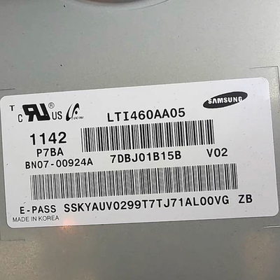 46 ইঞ্চি Samsung Lcd স্ক্রীন 7.3mm 1366*768 Lcd স্প্লিসিং প্যানেল LTI460AA05