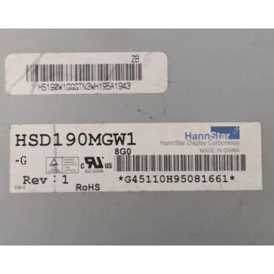 HSD190MGW1-G 19 ইঞ্চি এলসিডি স্ক্রিন অ্যান্টিগ্লার হার্ড লেপ 1440 * 900 এলসিডি প্যানেল