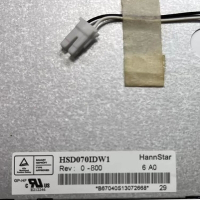 HSD070IDW1-B00 এলসিডি স্ক্রিন প্রতিস্থাপন অংশ 800 * 480 এলসিডি ডিসপ্লে