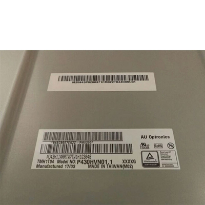 43.0 ইঞ্চি 51PPI P430HVN01.1 এলসিডি স্ক্রিন প্রদর্শন