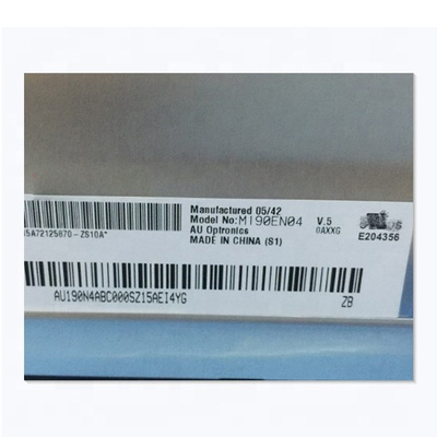 মূল স্টক 19 ইঞ্চি M190EN04 V5 TFT এলসিডি ডিসপ্লে AUO জন্য