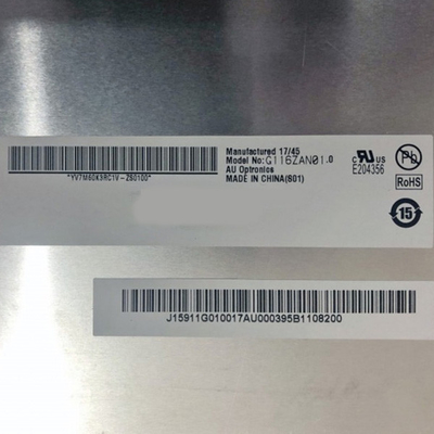 11.6 ইঞ্চি G116ZAN01.0 3840*2160 LED ড্রাইভারের সাথে এলসিডি স্ক্রিন