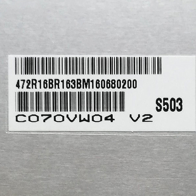C070VW04 V2 অরিজিনাল 7.0 ইঞ্চি 800 * 480 133PPI ডিসপ্লে AUO TFT এলসিডি স্ক্রিনের জন্য