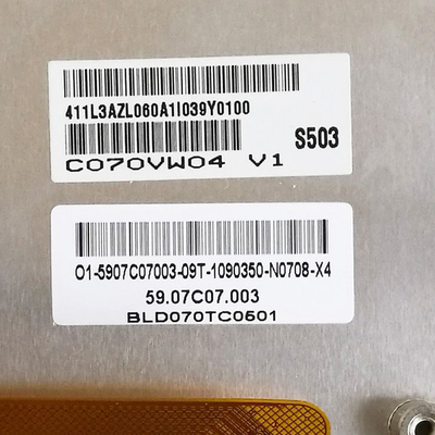 আকার 7.0 ইঞ্চি মূল স্টক C070VW04 V1 এলসিডি ডিসপ্লে প্যানেল