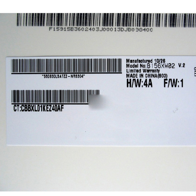 নতুন B156XW02 V2 HW4A LED ড্রাইভার LCD ডিসপ্লে সহ 15.6 ইঞ্চি