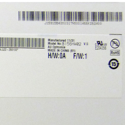 উচ্চ মানের TFT-LCD B156HW02 V5 3.3VTyp Screen Display