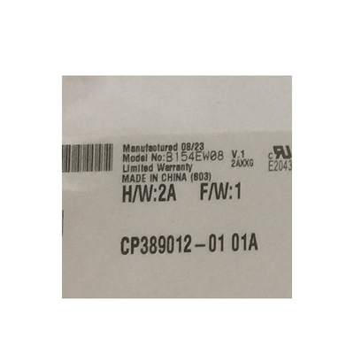 নোটবুকের জন্য B154EW08 V1 15.4 ইঞ্চি 1280 * 800 98PPI এলসিডি মডল