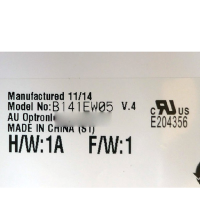 B141EW05 V4 14.1 ইঞ্চি 1280*800 TFT-LCD স্ক্রিন LCD ডিসপ্লে