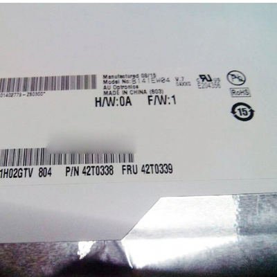 B141EW04 V7 14.1 ইঞ্চি 1280 * 800 এলসিডি ডিসপ্লে টিএফটি-এলসিডি স্ক্রিন