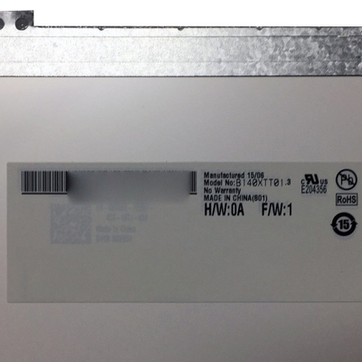B140XTT01.3 14.0 ইঞ্চি 1366*768 ল্যাপটপের জন্য TFT-LCD স্ক্রিন