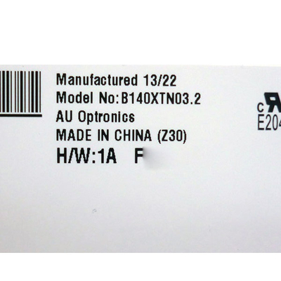 B140XTN03.2 14.0 ইঞ্চি 1366*768 ল্যাপটপের জন্য TFT-LCD স্ক্রিন