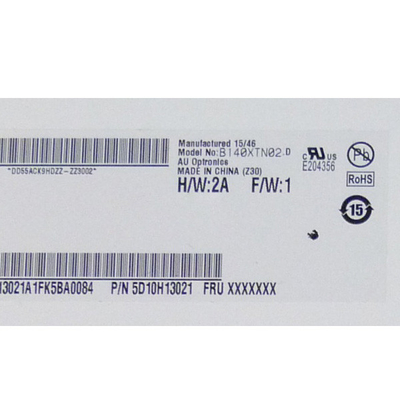 B140XTN02.D 14.0 ইঞ্চি 1366*768 ল্যাপটপের জন্য টিএফটি-এলসিডি স্ক্রিন