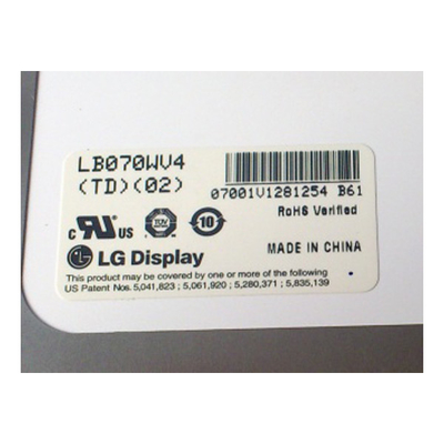 LB070WV4-TD02 টিএফটি-এলসিডি স্ক্রিন 7.0 ইঞ্চি 800 * 480 এলসিডি ডিসপ্লে