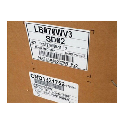 LB070WV3-SD02 অরিজিনাল ৭.০ ইঞ্চি এলসিডি ডিসপ্লে স্ক্রিন গাড়ি জিপিএস নেভিগেশনের জন্য