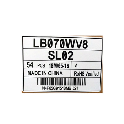 LB070WV8-SL02 মূল 7.0 ইঞ্চি 800 * 480 টিএফটি এলসিডি ডিসপ্লে স্ক্রিন