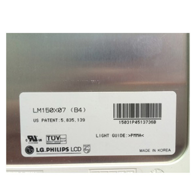 LM150X07-B4 15.0 ইঞ্চি এলসিডি প্যানেল ডিসপ্লে 1024 * 768 স্ক্রিন