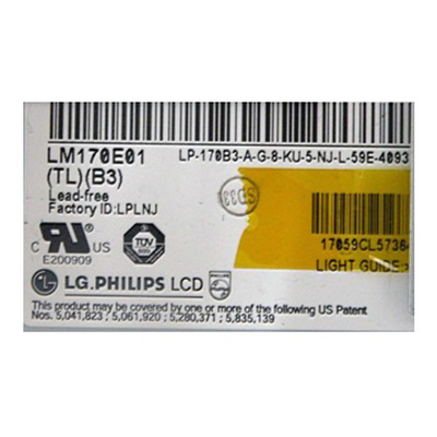 LM170E01-TLB3 17.0 ইঞ্চি এলসিডি প্যানেল 1280 * 1024 এলসিডি ডিসপ্লে