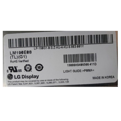 LM190E08-TLG1 19.0 ইঞ্চি 1280*1024 এলসিডি স্ক্রিন মডিউল