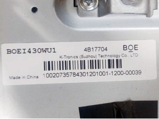 BOEI430WU1 ৪৩.০ ইঞ্চি এলসিডি স্ক্রিন ডিজিটাল সিগনেজের জন্য এলসিডি ডিসপ্লে মডিউল