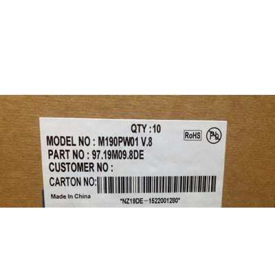 AUO M190PW01 V80E LCD স্ক্রীন মেটাল শেল এমবেডেড ইন্ডাস্ট্রিয়াল কন্ট্রোল ডিসপ্লে মনিটর LED উচ্চ উজ্জ্বল