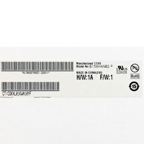AUO উল্লম্ব স্ট্রাইপ 15.6 ইঞ্চি LCD প্যান B156HAN02.2 HW1A 30 পিন ল্যাপটপ LCD স্ক্রীন