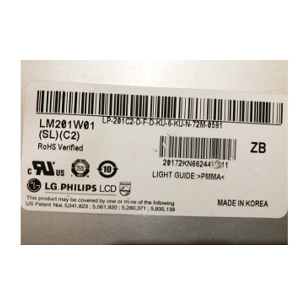 LM201W01-SLC2 ডেস্কটপ মনিটরের জন্য 20.1 ইঞ্চি 1680*1050 এলসিডি ডিসপ্লে স্ক্রিন