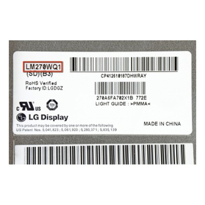 ভালো দাম LM270WQ1-SDB3 27.0 ইঞ্চি 2560*1440 এলসিডি স্ক্রিন প্যানেল অনলাইন